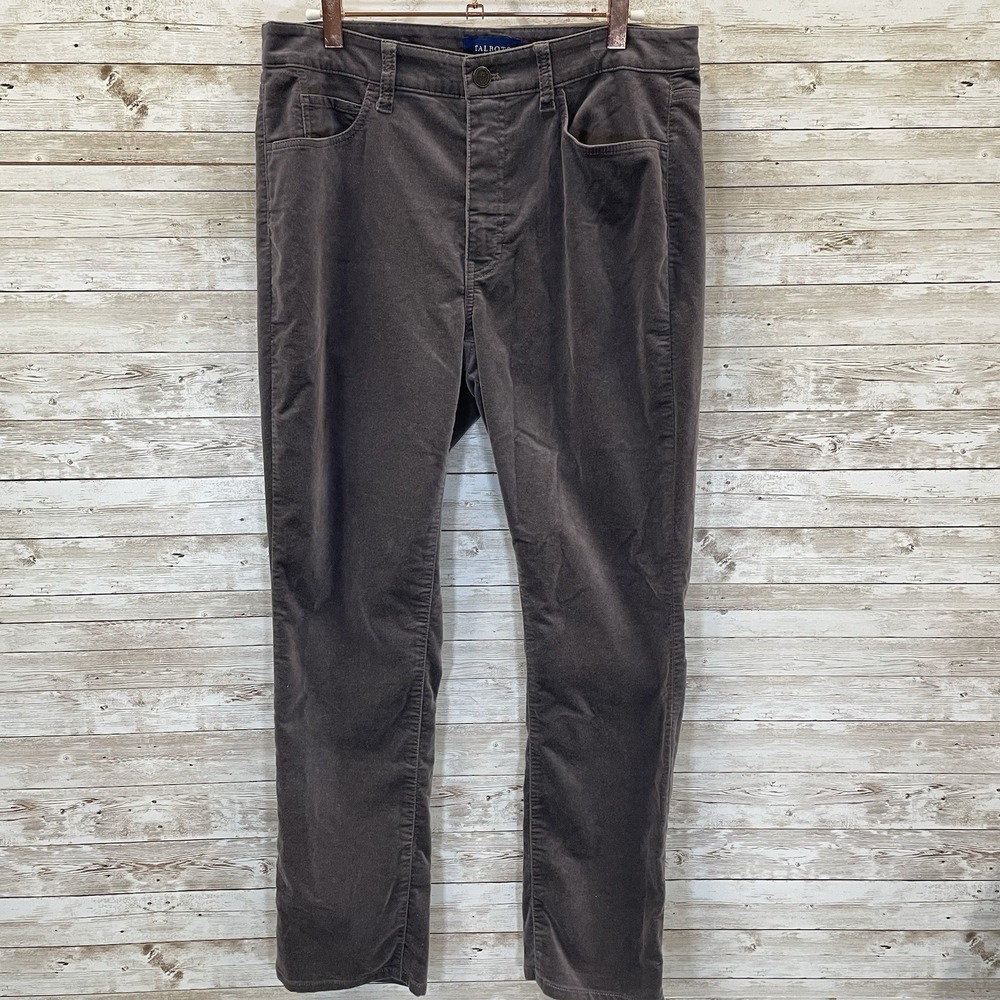Talbots Womens 8P Pants Velvet Gray Curvy Stretch High Rise Straight Leg Ankle